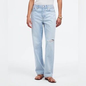 NWT Madewell Low-Slung Straight Jeans Fitzgerald Wash - 25